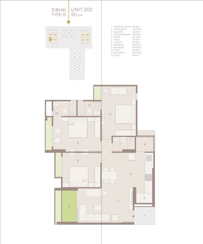 1761 Sqft 3 BHK For Sale Brochure Image 11