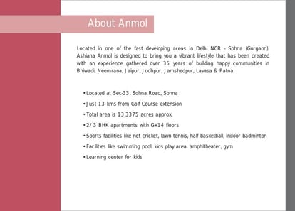 Ashiana Anmol Brochure Image 2