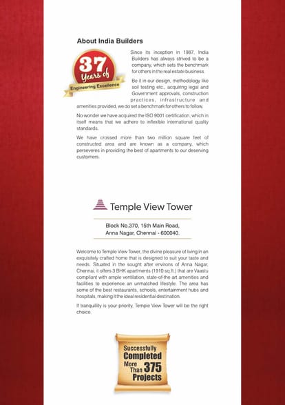 India Temple View Tower Brochure Image 2
