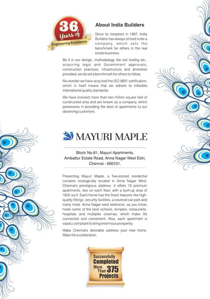 India Mayuri Maple Brochure Image 2