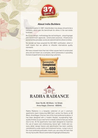 India Radha Radiance Brochure Image 2