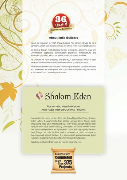 India Shalom Eden Brochure Image 2