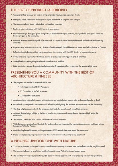 Casagrand Holachennai Brochure Image 14