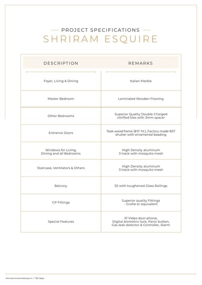 Shriram Esquire Brochure Image 7
