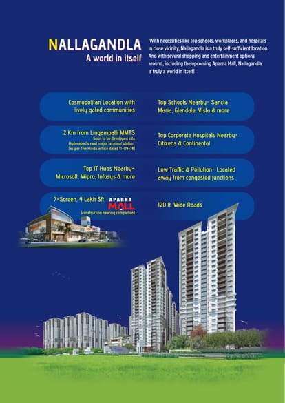 Aparna Sarovar Zicon Brochure Image 2