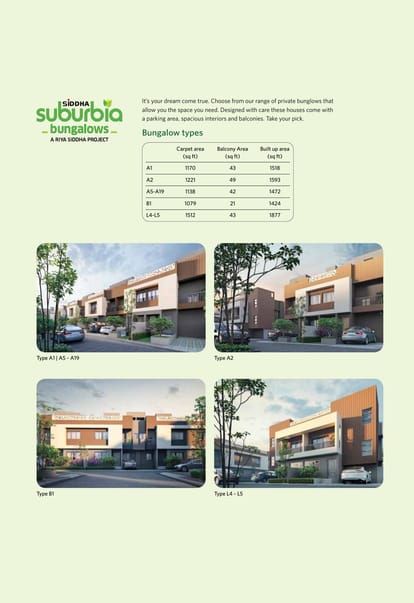 Siddha Suburbia Bungalow Brochure Image 3