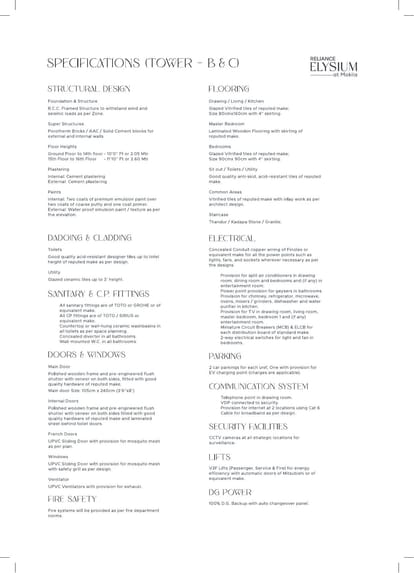 Reliance Elysium Brochure Image 23